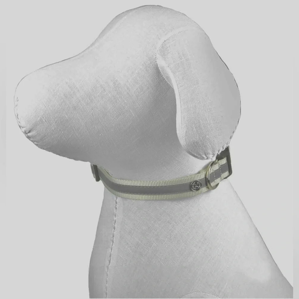 NWT [Martha Stewart] Adjustable Nylon Dog Collar in Bowtie Tan, Multiple Sizes!